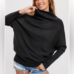 BluIvy Dolman Sweater. Charcoal. Sz S/M. EUC